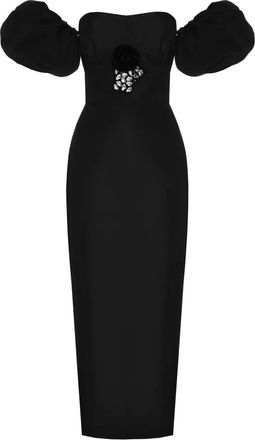 Anouki Abito midi con spalle scoperte - Nero