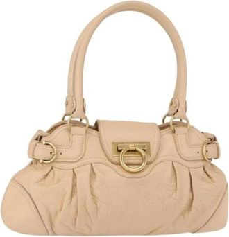 Ferragamo Pre-owned Handbags, female, Beige, Size: ONE SIZE Pre-owned Handbag
