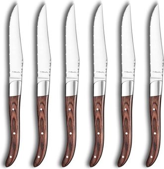 Amefa Royal Steak Madera - 12 cuchillos carne