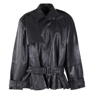 Rotate Biker Leren Jas - Dames - Leren en Su&egrave;de Jassen - Zwart - XS - Leer - Jassen