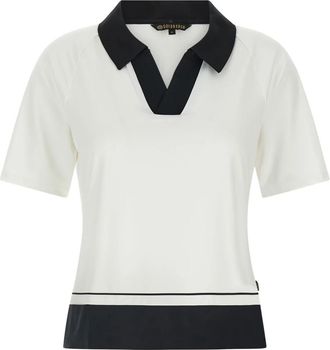 Goldbergh Piccola Polo Top - Dames - Fitness - Wit - M - Polyester - Fitness