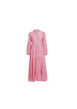 Diane Von Fürstenberg Gal Cotton-Voile Midi Dress Size XL