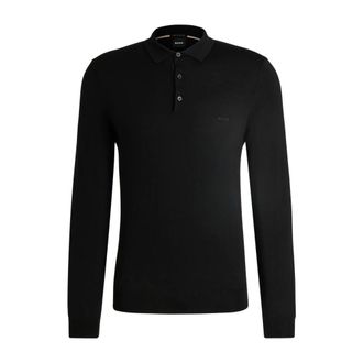 HUGO BOSS Truien & Vesten, Heren, Zwart, 2Xl, Wol, Wollen knitwear in Botto-L stijl