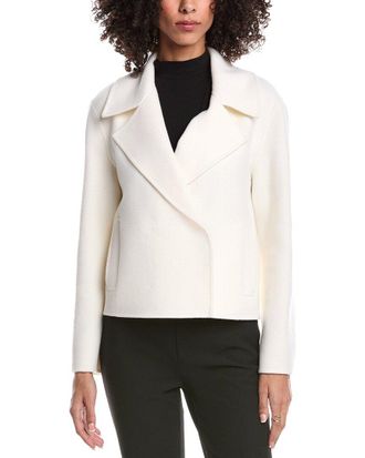 Theory Crop Collar Wool & Cashmere-Blend Coat