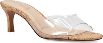 Pelle Moda Unia Kitten Heel Slide Sandal in Clear at Nordstrom, Size 7.5
