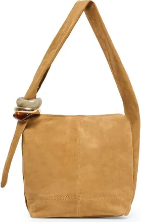 Dolce Vita Kalen Suede Shoulder Bag in Camel at Nordstrom