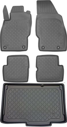 OEM Juego De Alfombrillas Para Coche Y Maletero Para Opel Corsa E Hatchback (diciembre De 2014 A Mayo De 2019)