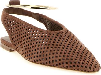 Jil Sander Womens Brown Goatskin Ballet Flats
