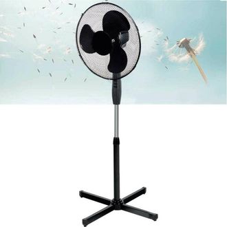 Trade Shop Trade Shop - Ventilador De Columna Independiente 45w Palas 40cm 3 Velocidades Altura Regulable Negro