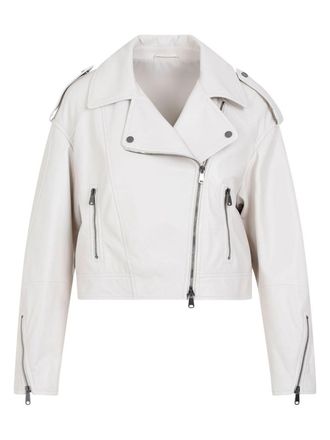 Women's Brunello Cucinelli Leather Jackets - up to −80