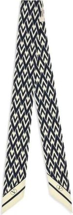 Valentino Garavani Geometrisch Zijden Sjaal - Dames - Zijden sjaals - Blauw - ONE Size - Accessoires