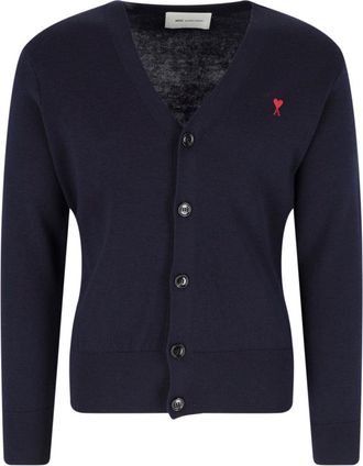 Ami Blue Ami de Coeur V-Neck Cardigan
