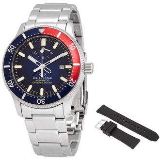 Orient Orient Star Automatic Divers 200 Meters Blue Dial Pepsi Bezel Mens Watch RE-AU0306L00B