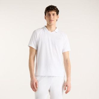 New Balance Uomo Tournament Polo in Bianco/Grigio, Maglia di Poliestere, Taglia XL