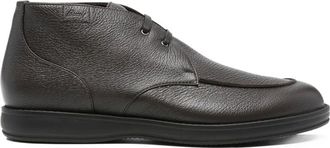 Brioni Schoenen, Heren, Bruin, 42 EU, Leer, Bruine Veterschoenen met Amandelteen
