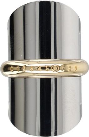 Maison Margiela Numerieke Tweekleurige Ring - unisex - Ringen - Grijs - S - Accessoires