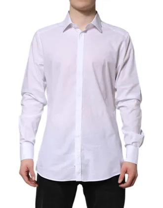 Dolce & Gabbana Cotton Dress Shirt Shirt - White