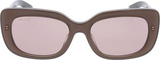 Gucci Zonnebrillen - unisex - Zonnebrillen - Bruin - ONE Size - Accessoires