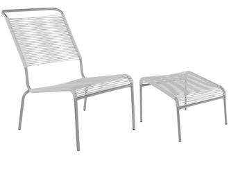 Schubiger M&ouml;bel Spaghetti-Lounger-Hochlehner + Hocker S&auml;ntis
