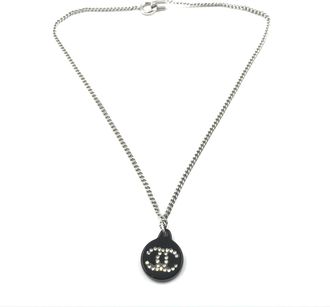 Chanel Coco Mark Rhinestone Womens Necklace (Pre-Owned)