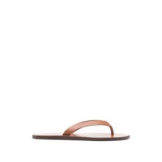 Maneb&igrave; Flip Flops, female, Brown, Size: 6 US Leather Thong Sandals
