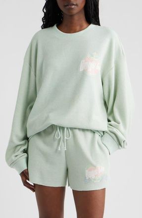 Boys Lie Breakfast Beers Kara Thermal Sweatshirt in Sage at Nordstrom, Size X-Small