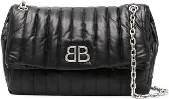 Balenciaga medium Monaco chain-strap quilted shoulder bag - women - CALFSKIN/Cotton - OS - Black