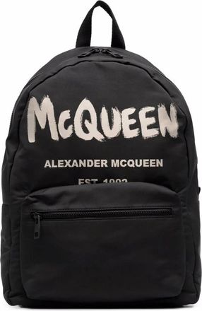 Alexander McQueen Graffiti Bucket Bag & Backpack - Heren - Rugzakken - Zwart - ONE Size - Polyester - Tassen