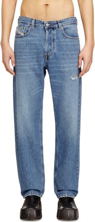 Diesel 2024 D-Macs Distressed Relaxed Straight Leg Jeans in Denim at Nordstrom, Size 30