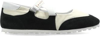 Marni Ballerinas met logopatch - Dames - Ballerinas - Beige - 38 EU - Leer - Schoenen
