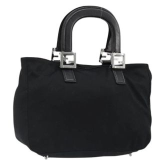 Fendi Pre-owned Vintage Hand Bag - Dames - Vintage Handtas - Zwart - ONE Size - Katoen - Vintage