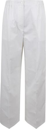 Patou Broeken met elastische tailleband - Dames - Wijde Broeken - Wit - S - Broeken