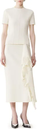 Lanvin Cotton Mesh T-Shirt in Moon at Nordstrom, Size X-Small