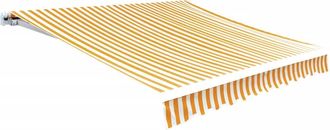 vidaXL Toldo De Lona Amarillo Y Blanco 4x3 M (sin Estructura) Vidaxl