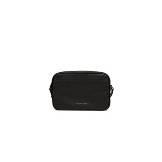 Michael Kors Jet Set Large Pebbled Leather Camera Crossbody Bag - Dames - Tassen - Zwart - Maat: ONE Size Leer