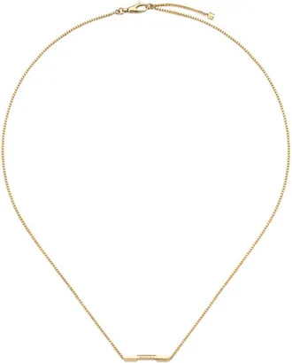Gucci 18K Yellow Gold Link To Love Gucci Bar Necklace