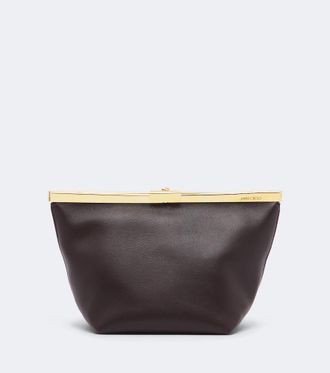 Jimmy Choo London Ganache leather clutch