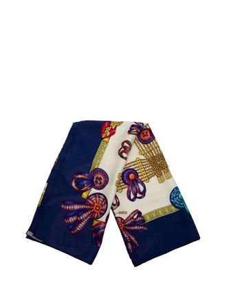 Herm&egrave;s 20th Century Les Rubans du Cheval Silk Scarf 90 scarves - Bianco