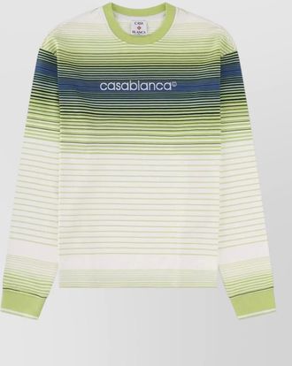 Casablanca crew neck knit sweater striped pattern