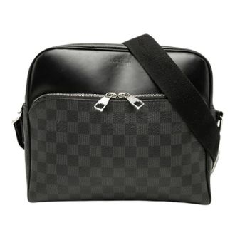 Louis Vuitton Pre-owned Dayton Reporter MM - Dames - Pre-owned - Zwart - Maat: ONE Size Zijde