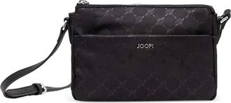 Joop logo-plaque jacquard crossbody bag - Black