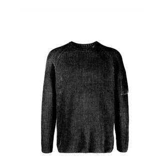 C.P. Company Round-neck Knitwear, male, Black, Size: 4XL Stylish Knitwear for Men
