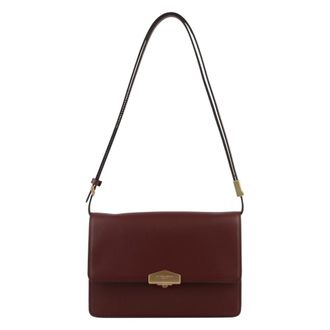 Pourchet Tassen, Dames, Rood, ONE Size, Leer, Anjou Schoudertas