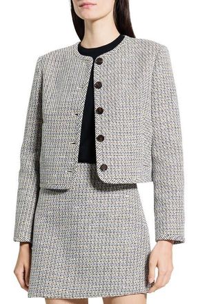 Theory Stripe Crop Jacket in Lavender Multi at Nordstrom, Size 14