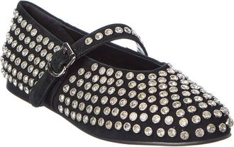 Tiffany & Fred Bedazzled Suede Flat