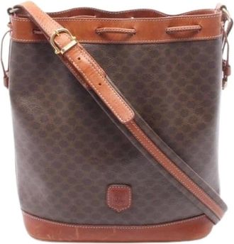 Celine Pre-owned Bucket Bags, female, Brown, Size: ONE SIZE Pre-owned Vintage Bucket Bag