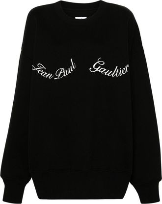 Jean Paul Gaultier logo-print cotton sweatshirt - women - Cotton - S - Blue
