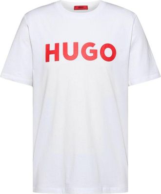 HUGO BOSS Regular-fit T-shirt in cotton jersey with logo print