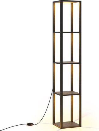 Costway Floor Lamp with Shelves 4-Tier Freestanding Display Rack