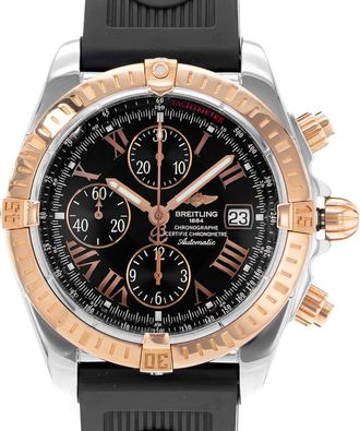 Breitling Pre-owned Breitling Chronomat Evolution Chronograph Automatic Black Dial Mens Watch C156B21WBD